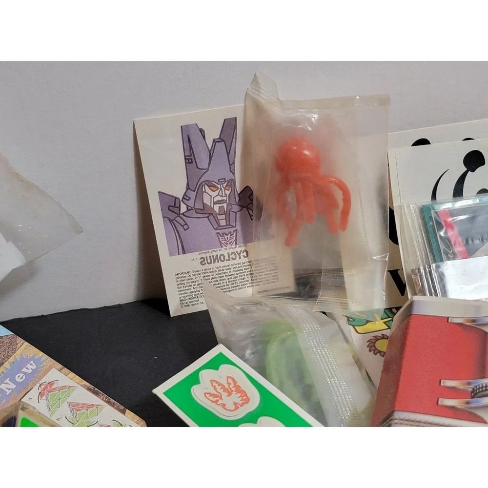 Mixed Lot Of 90's Cereal Box Prizes, Toys, Stickers, Cards Games Kelloggs